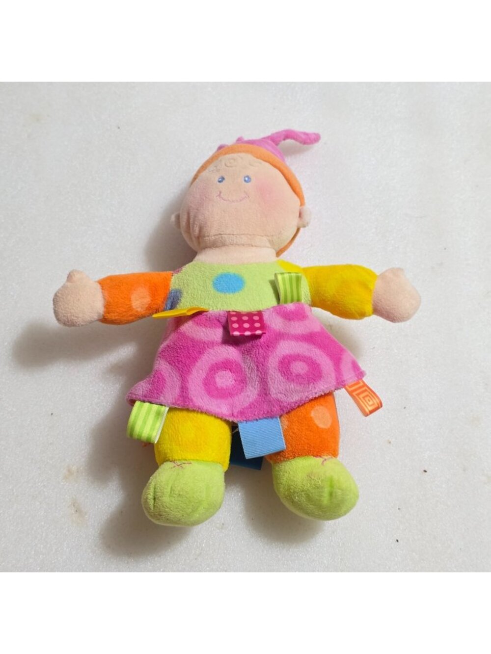 Mary Meyer Baby Taggies Colorful Shapes Soft Plush Doll Lovey 11"